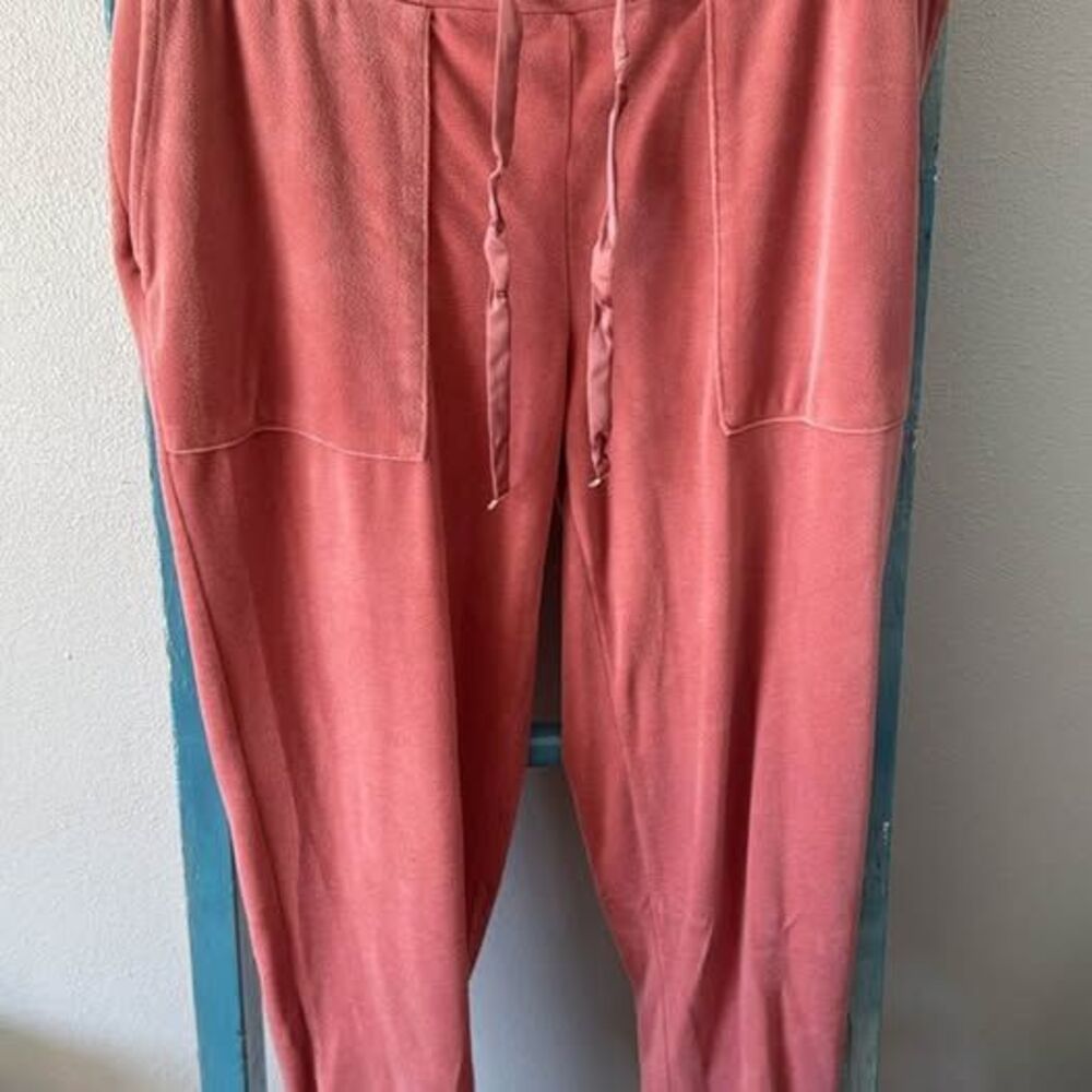 Soma velour rose pink mauve joggers size medium